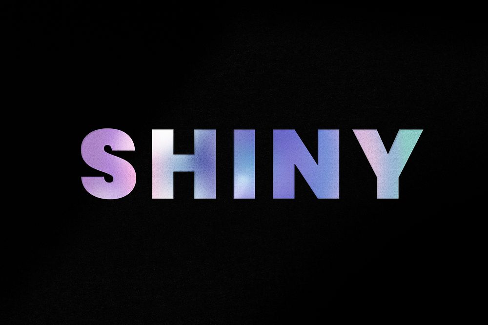 Shiny text psd in colorful metallic style