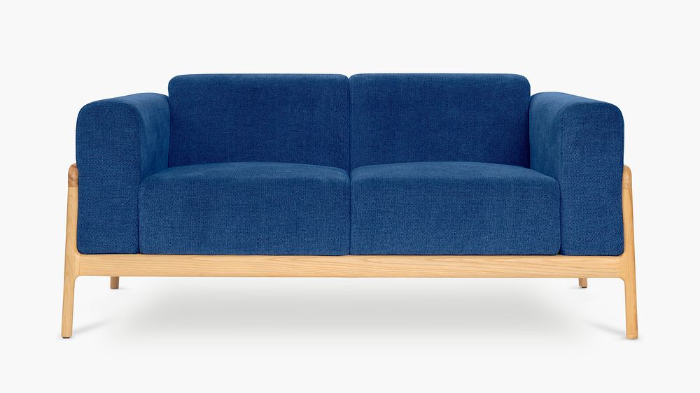 Blue modern sofa living room furniture