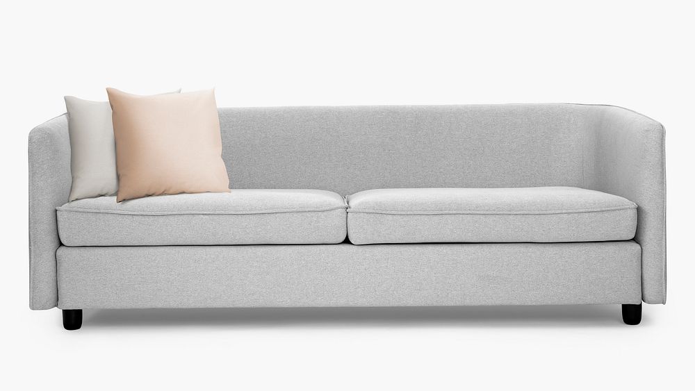 Gray tuxedo sofa living room furniture