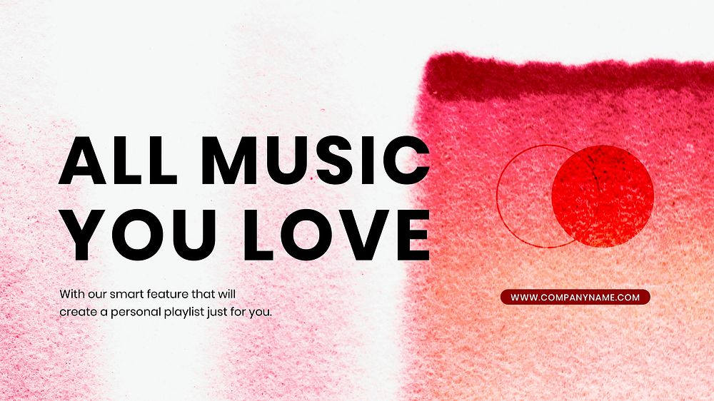 Music streaming colorful template vector in chromatography art ad banner