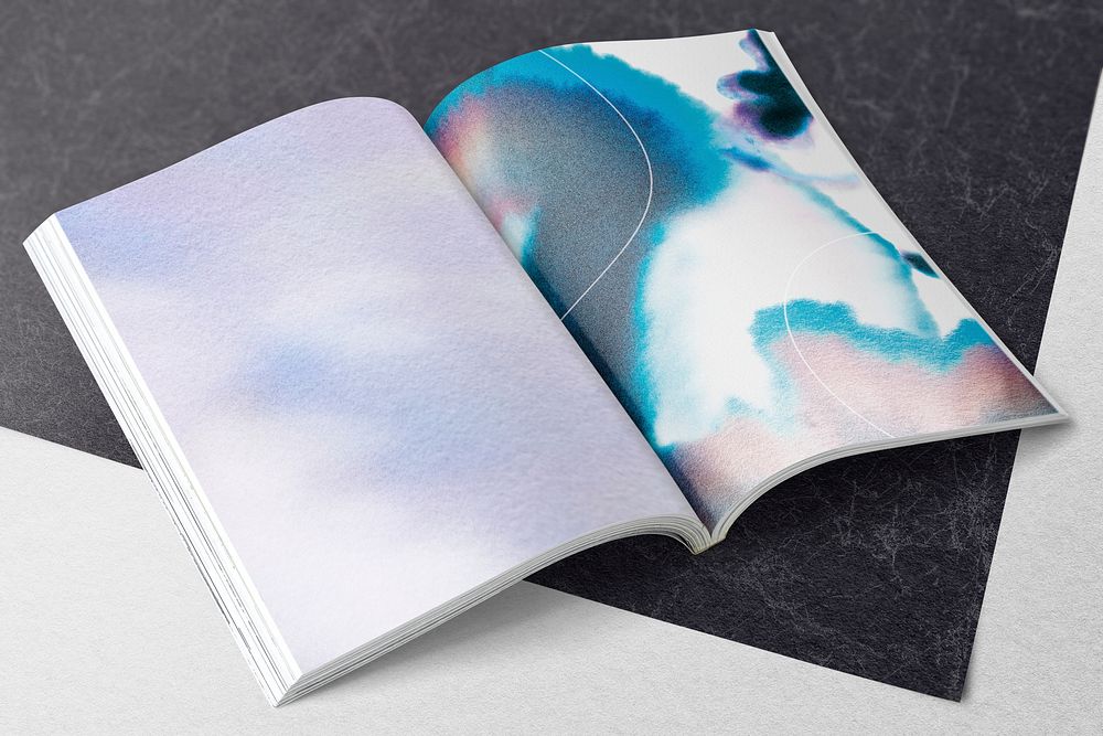 Chromatography magazine pages in colorful aesthetic tone