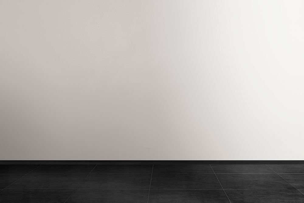 Empty minimal room interior design in black and white tone