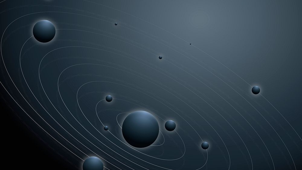 Solar system galaxy background with planets in aesthetic style