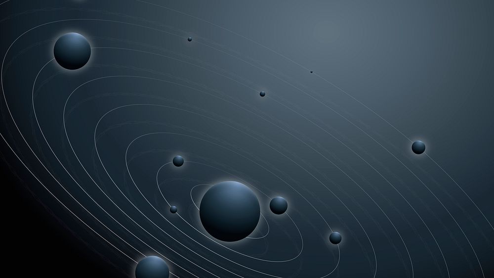 Solar system galaxy background psd with planets in aesthetic style