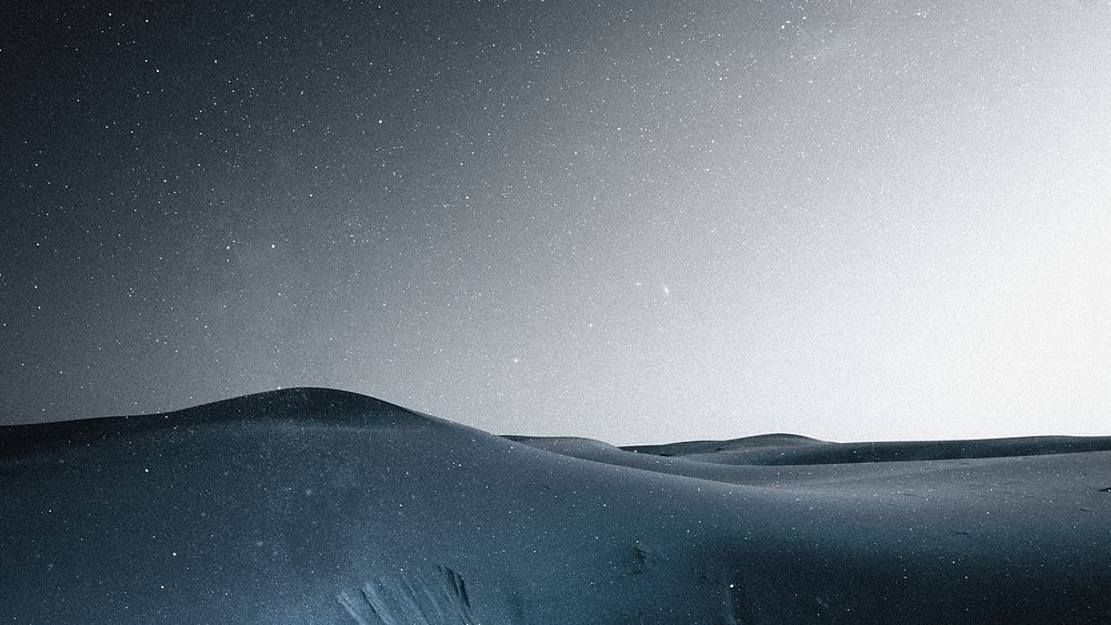 Desert under starry sky background aesthetic remixed media landscape