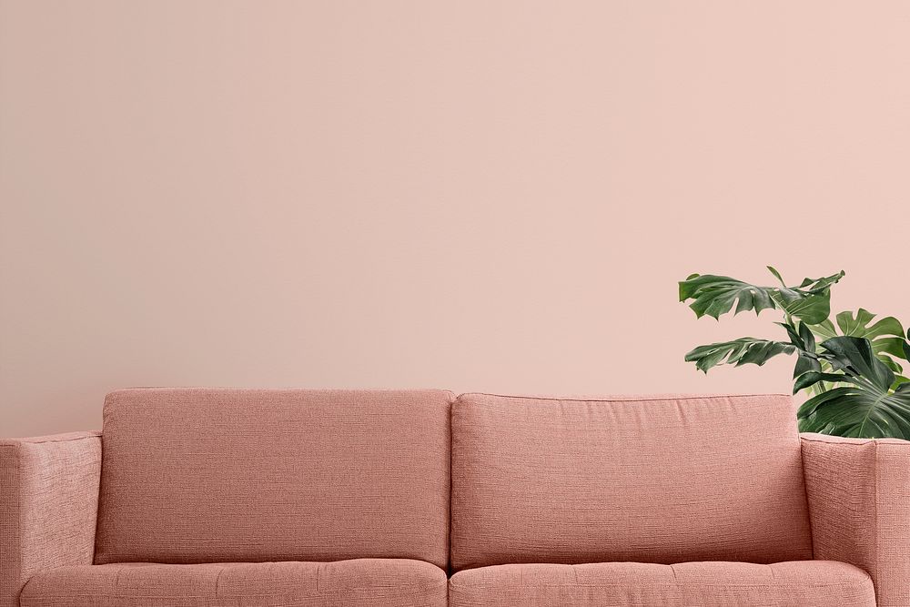 Zoom background living room pastel modern interior design