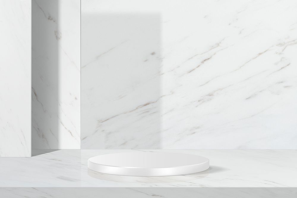 White marble product backdrop background 