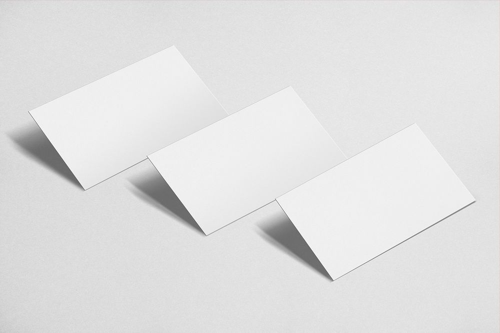 Blank business card on white background 