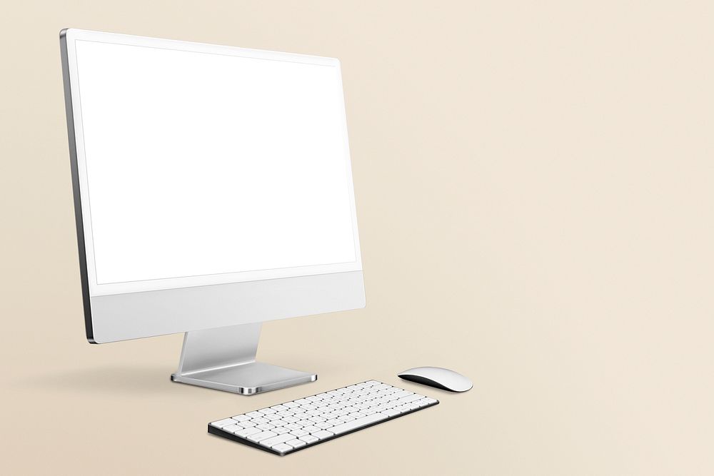 Blank desktop computer screen