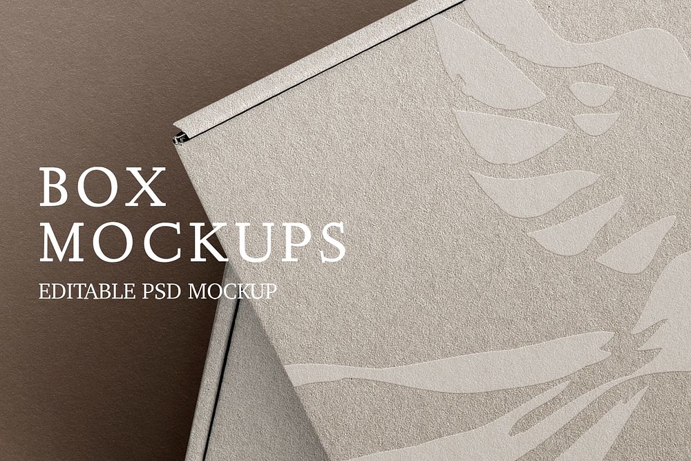 Kraft paper box mockup 