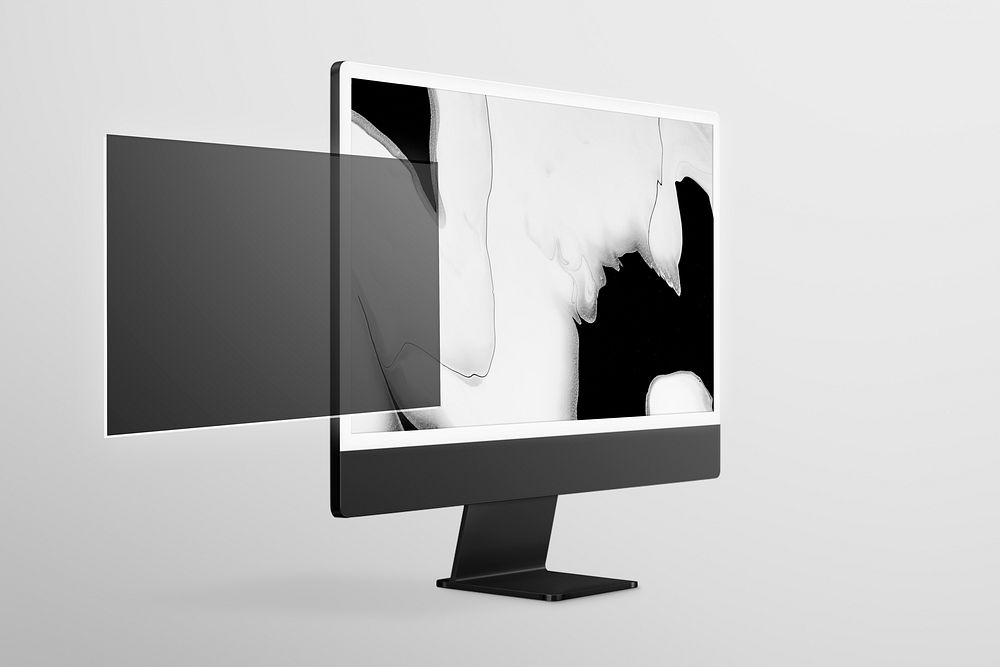 Abstract computer screen with marble screensaver
