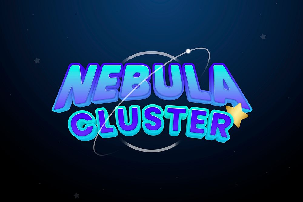 Editable logo mockup vector, bubblegum text effect