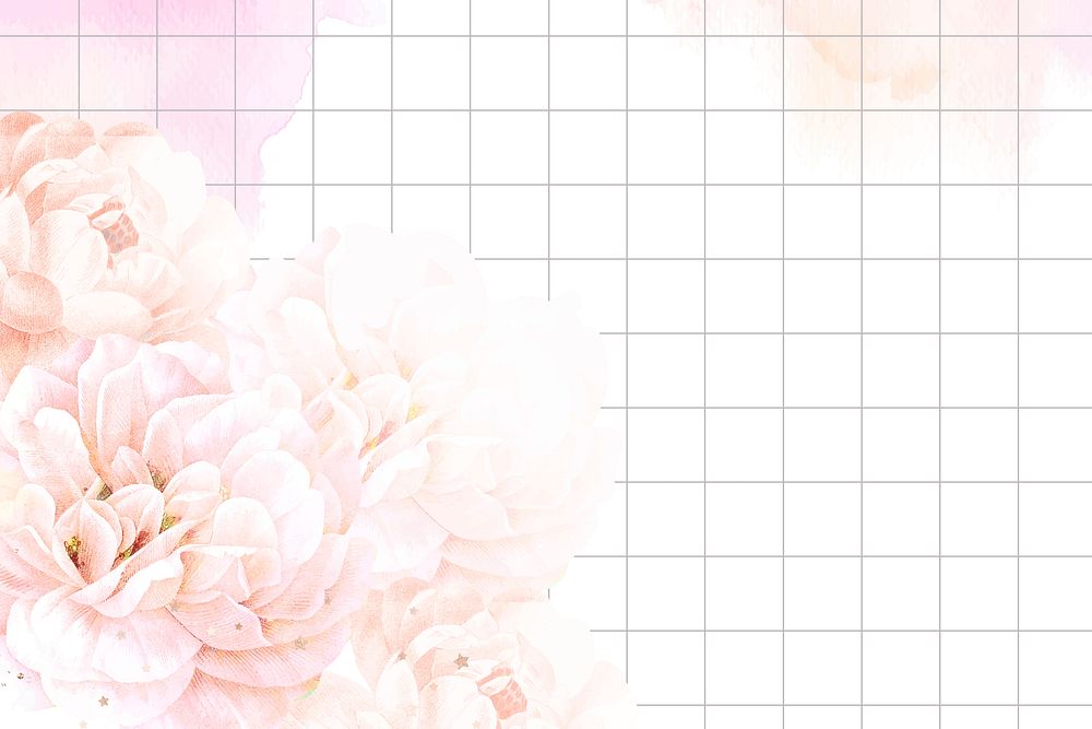 Flower background pink aesthetic border vector, remixed from vintage public domain images