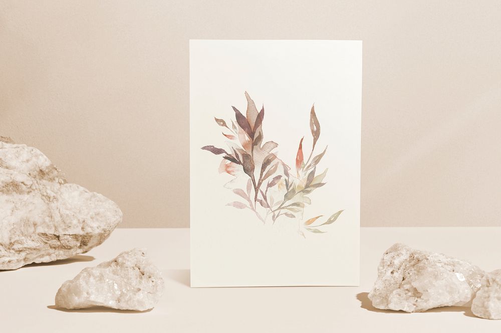 Floral paper stationery in aesthetic style