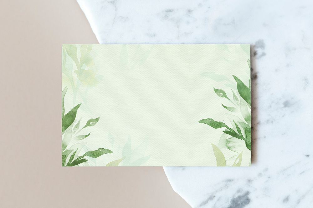 Floral business card stationery in aesthetic style
