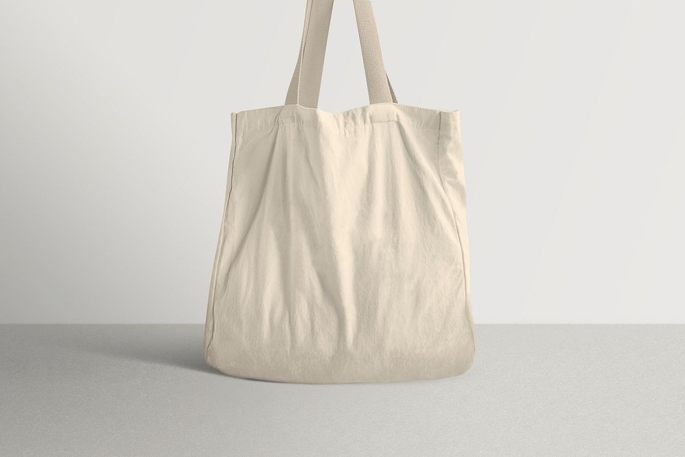 Canvas tote bag in minimal style