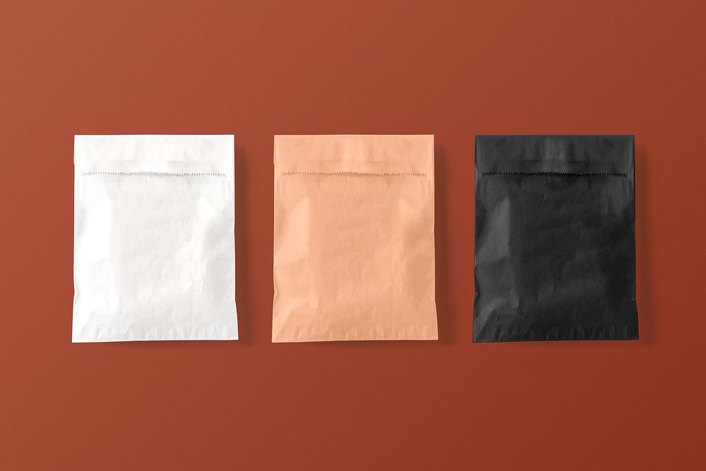 Bakery paper bag in minimal style with design space