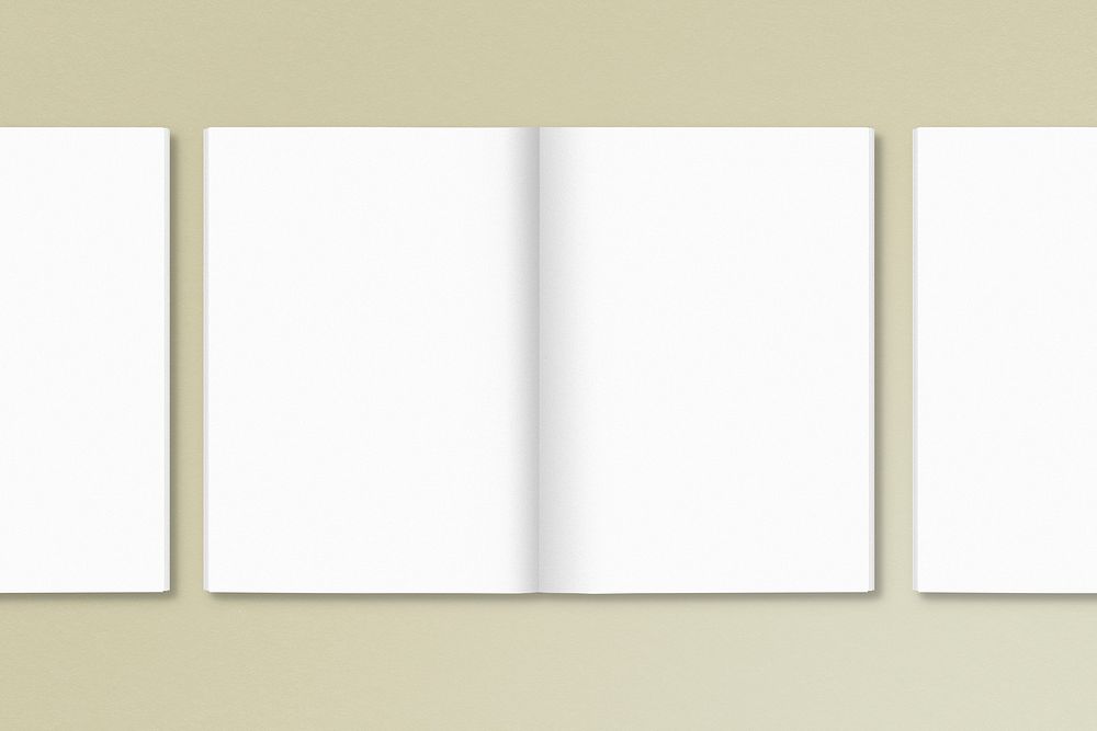 White book cover in minimal style with design space