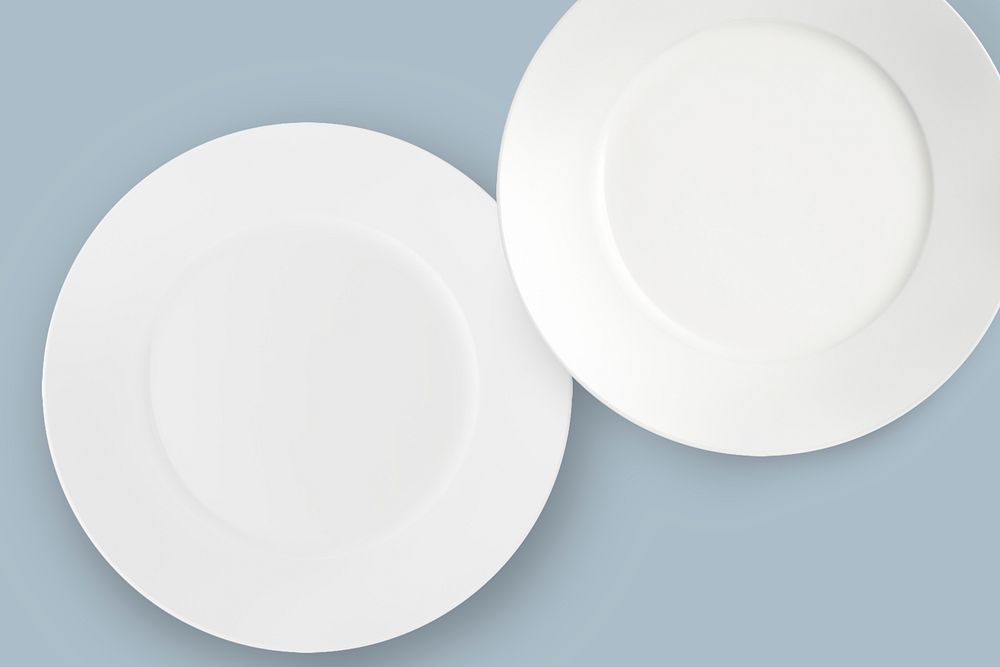 White ceramic dishes in minimal design