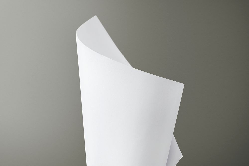 A4 paper mockup, white blank image