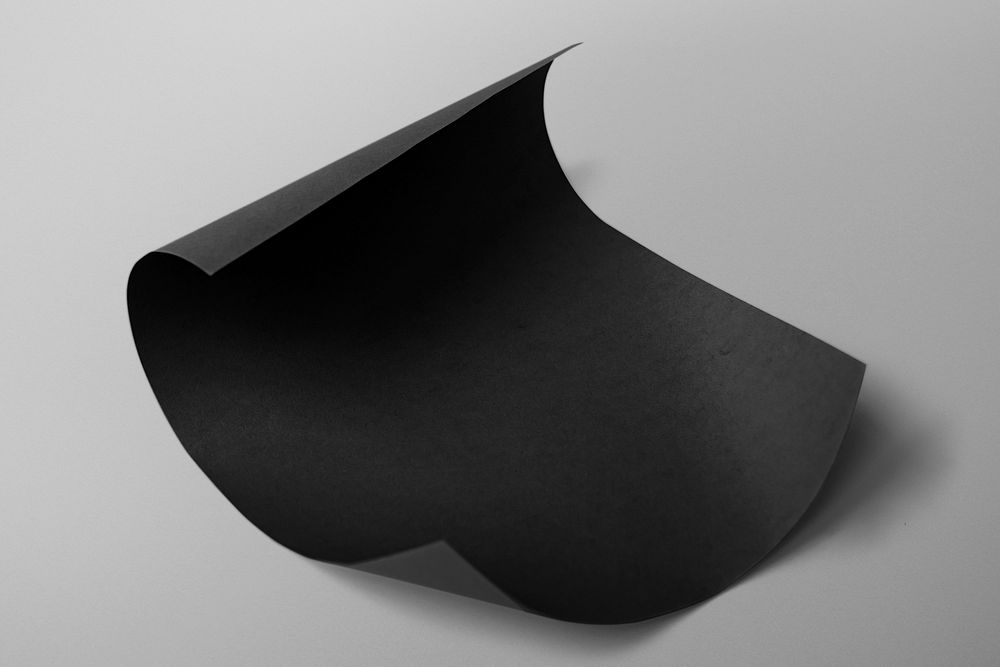 A4 paper mockup, black blank image