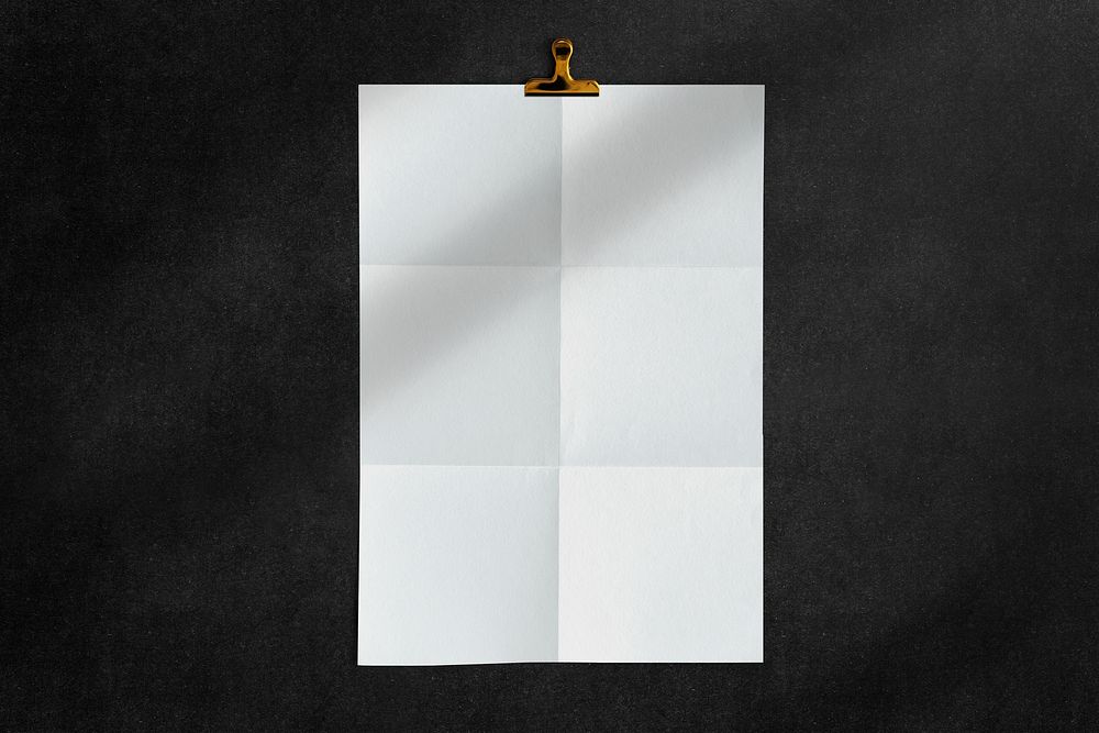 White blank paper, realistic poster design space