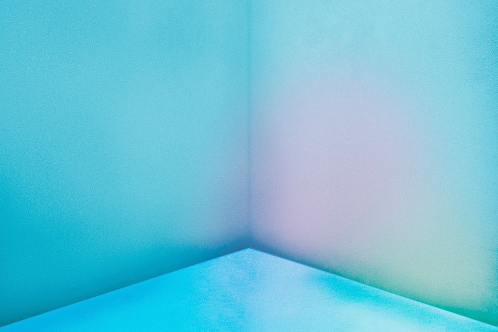 Gradient product backdrop, neon blue corner