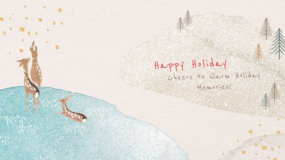 Happy holiday Facebook cover template, festive psd design