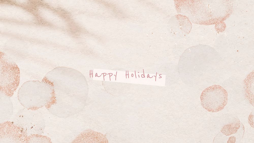 Happy holidays, wallpaper template, festive design vector