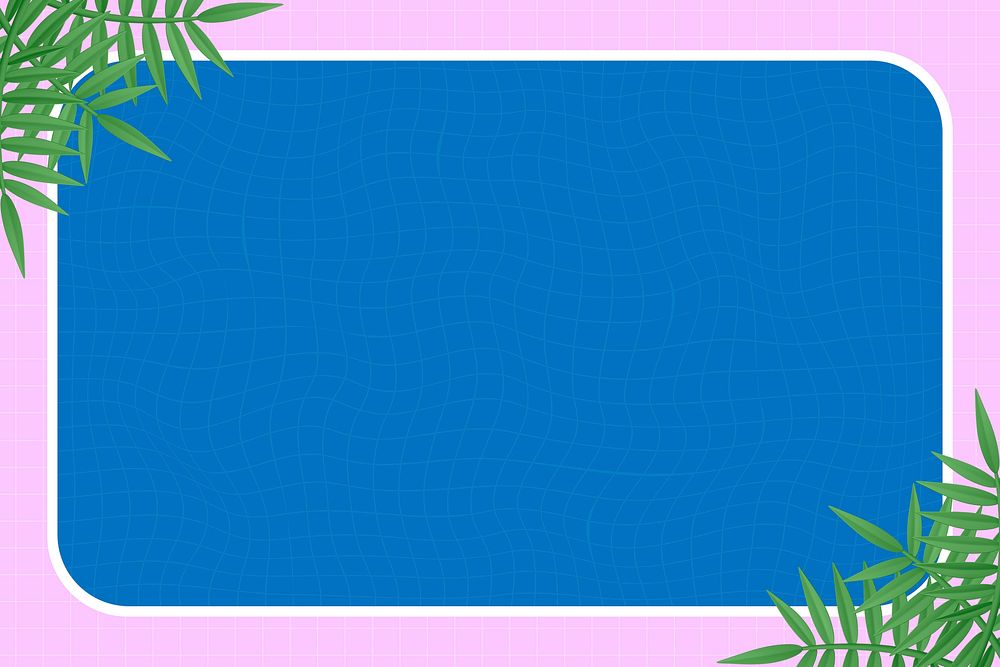 Summer 3D frame, pastel color grid background vector