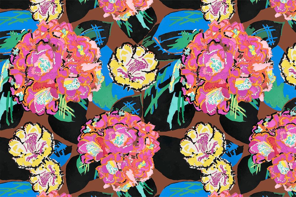 Vintage feminine background, floral pattern vector