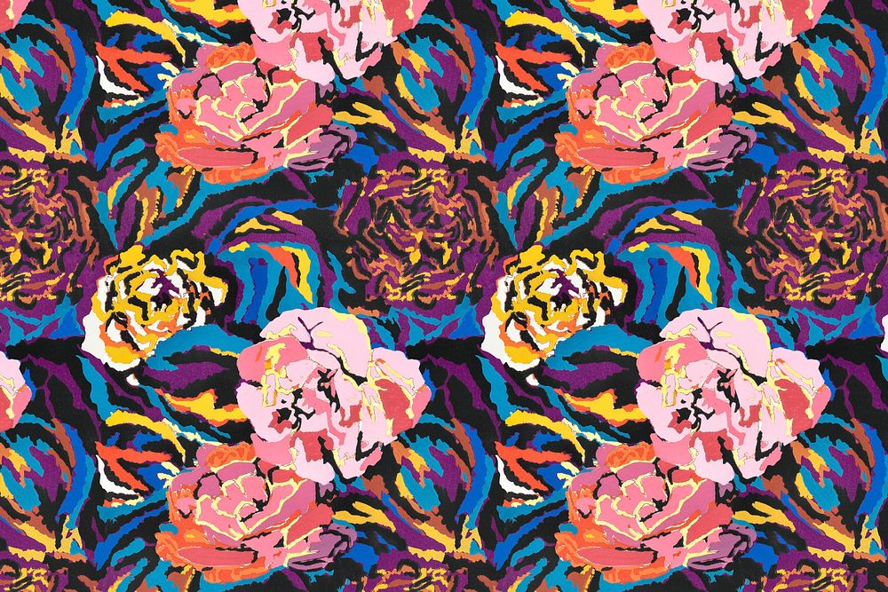 Vintage feminine background, floral pattern design