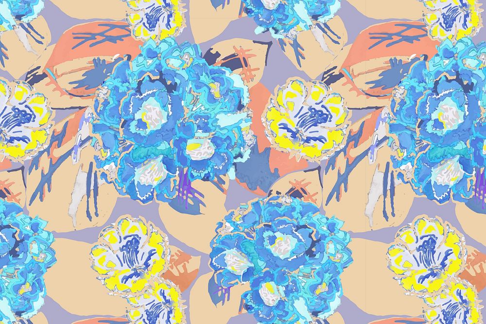 Aesthetic floral background, vintage pattern vector