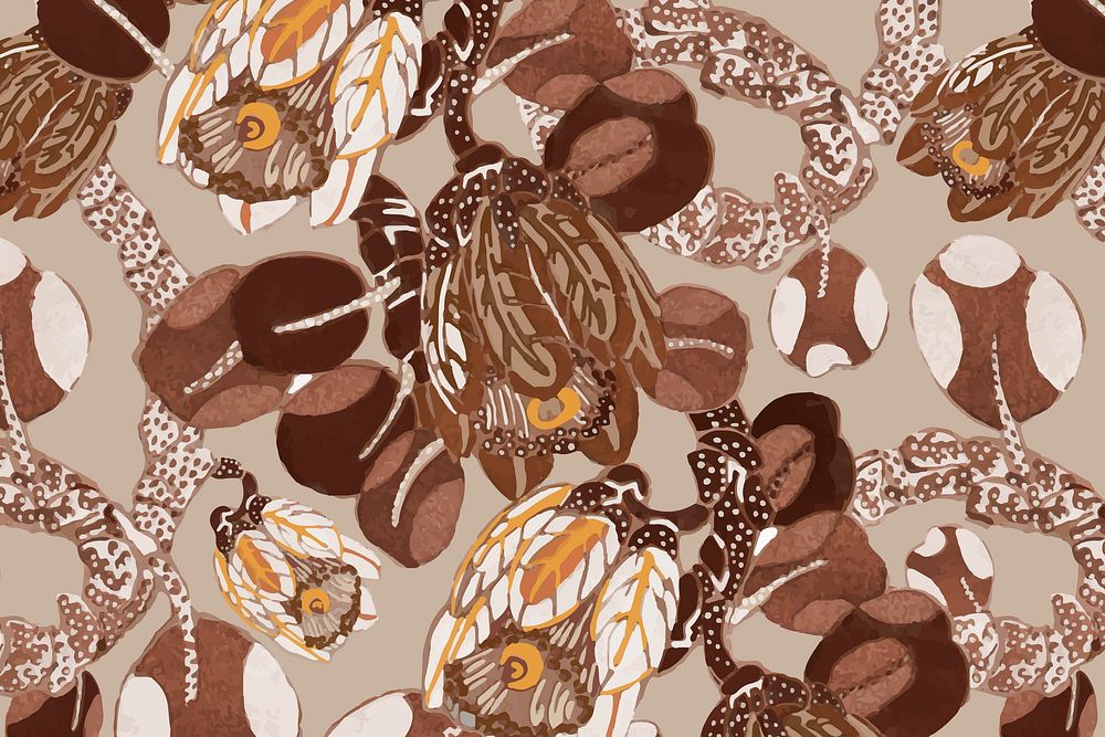 Aesthetic floral background, vintage pattern vector