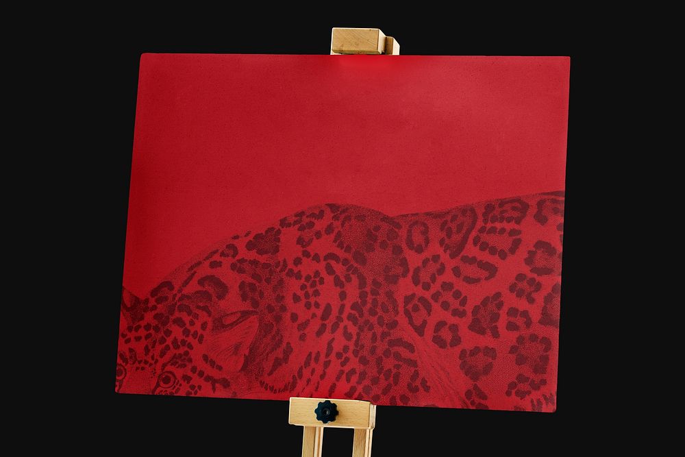 Leopard easel sign, Chinese New Year design