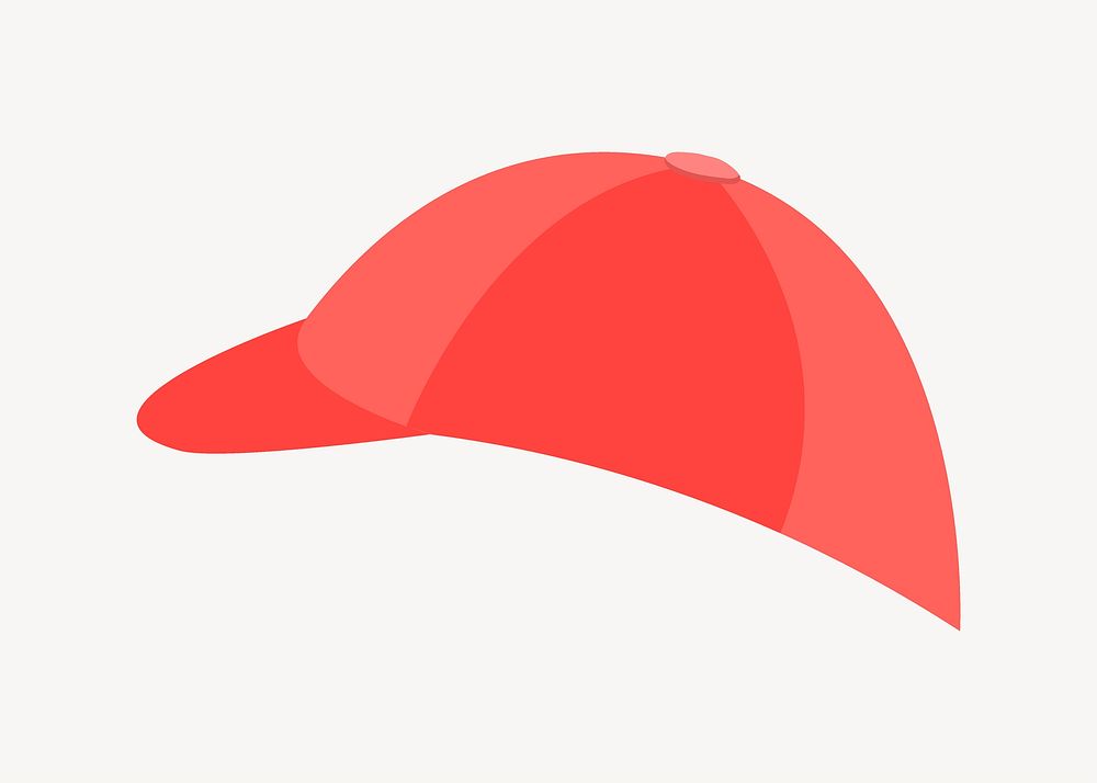 Red cap illustration, kids apparel vector