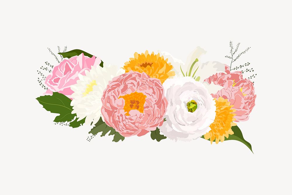Wedding flowers, spring decoration vector