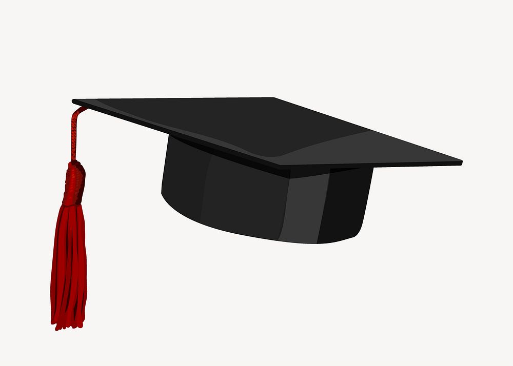 Graduation cap, education illustration vector