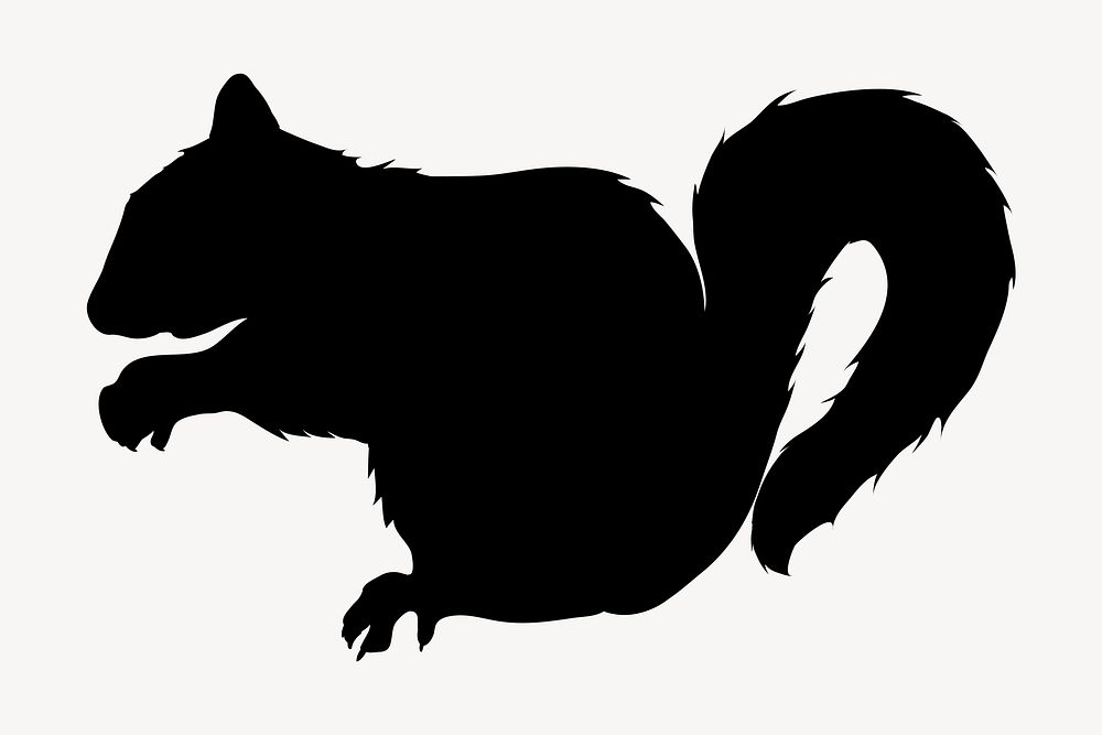 Chipmunk silhouette illustration clipart vector
