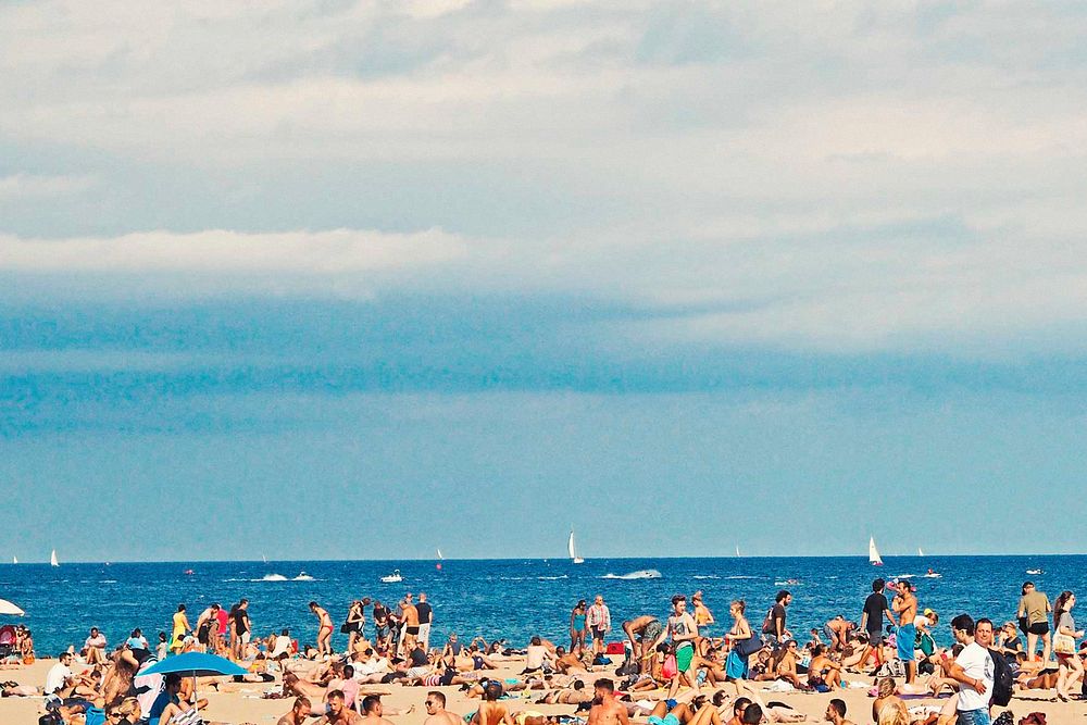 Summer beach background,  sea travel