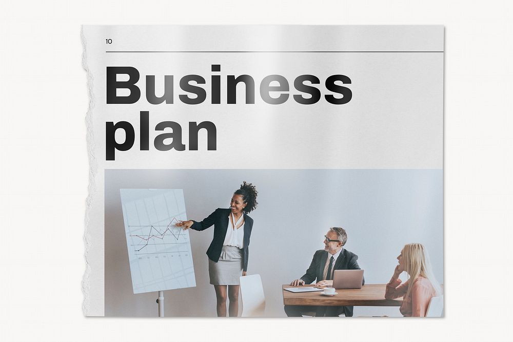 Business plan, collaboration, newspaper graphic design