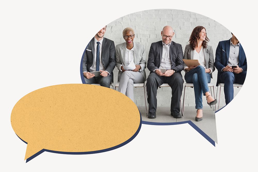 Business people speech bubble, human resources image 