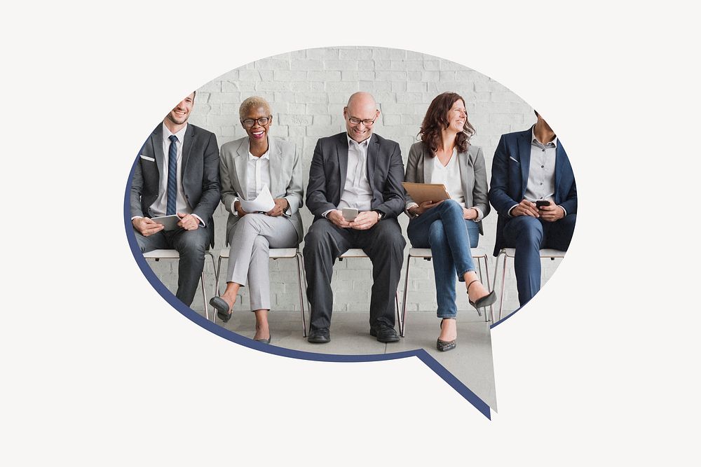 Business people speech bubble, human resources image 