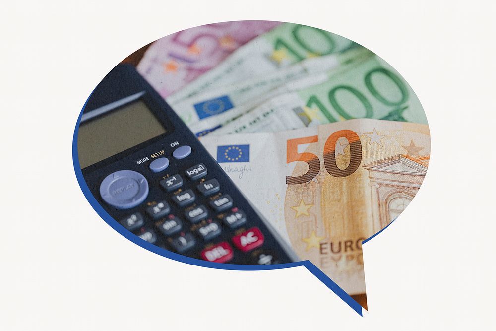 Currency exchange  speech bubble, finance concept