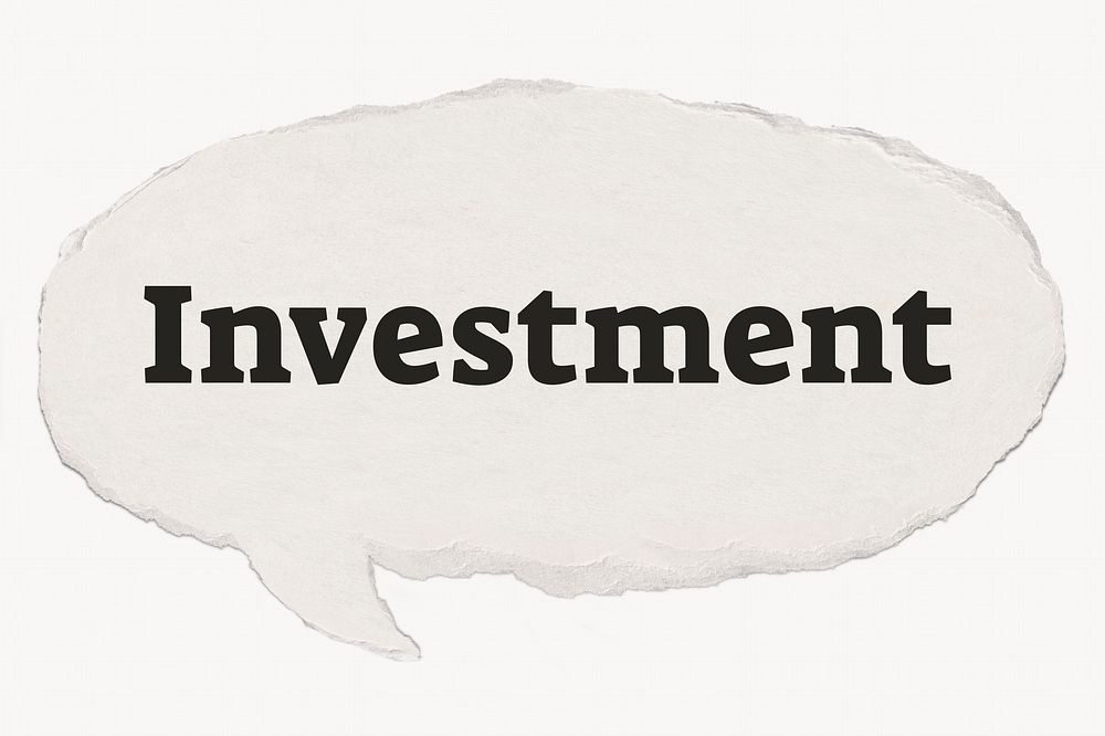 Investment speech bubble typography Free Photo rawpixel