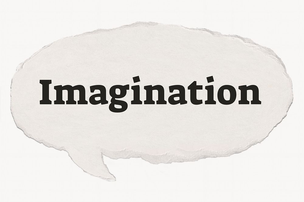 Imagination speech bubble typography