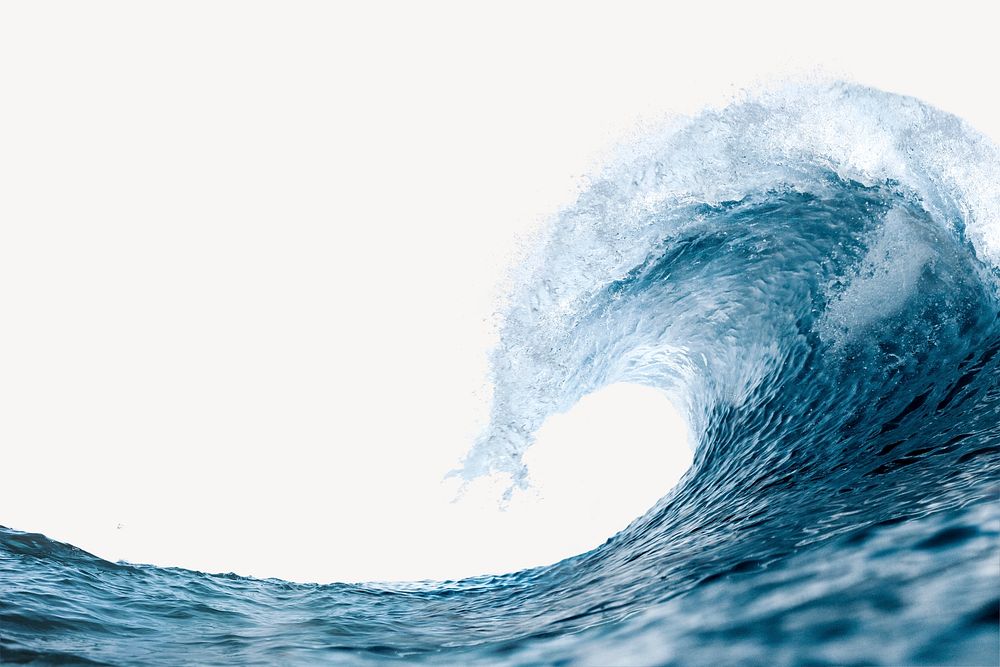 Summer ocean wave background, off-white design psd