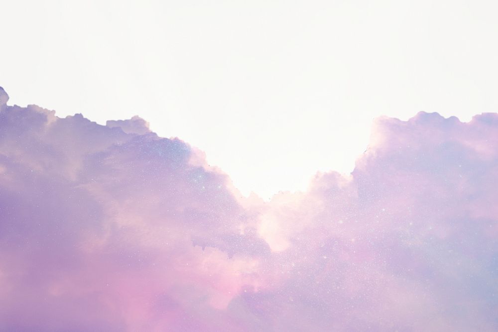 Purple glittery sky background, aesthetic lo-fi design psd