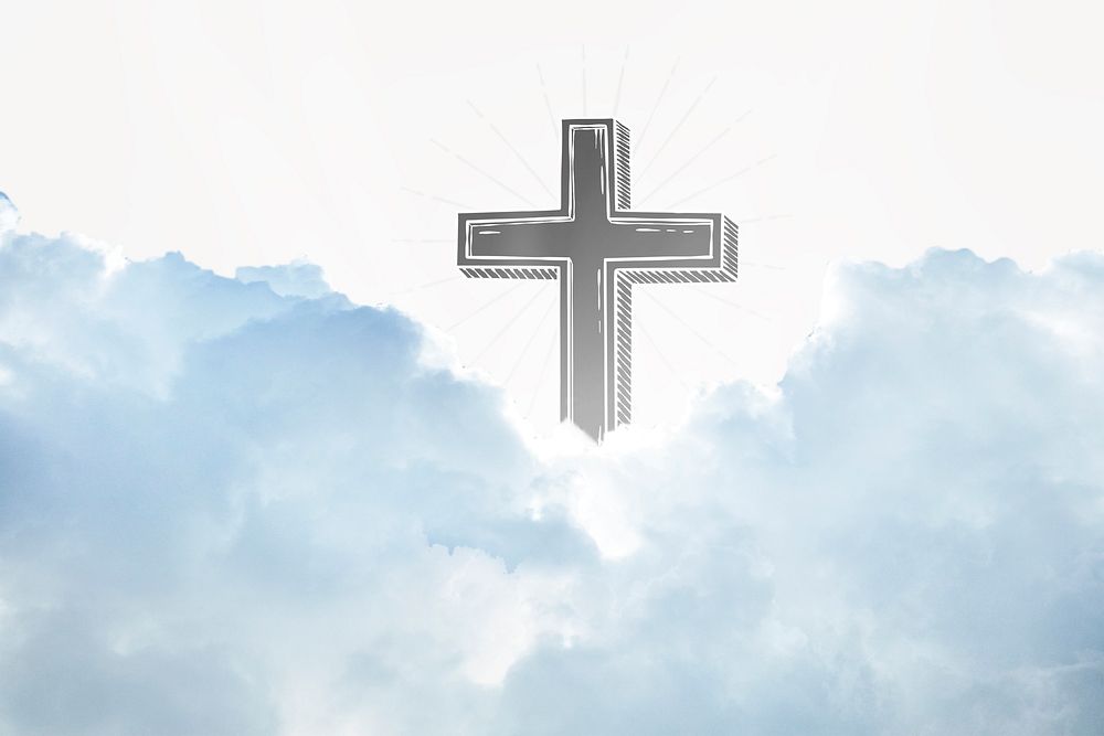 Blue Christian sky background, cross | Premium Photo - rawpixel