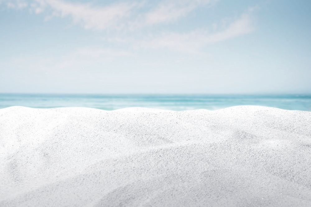 Beautiful beach background, white sand border